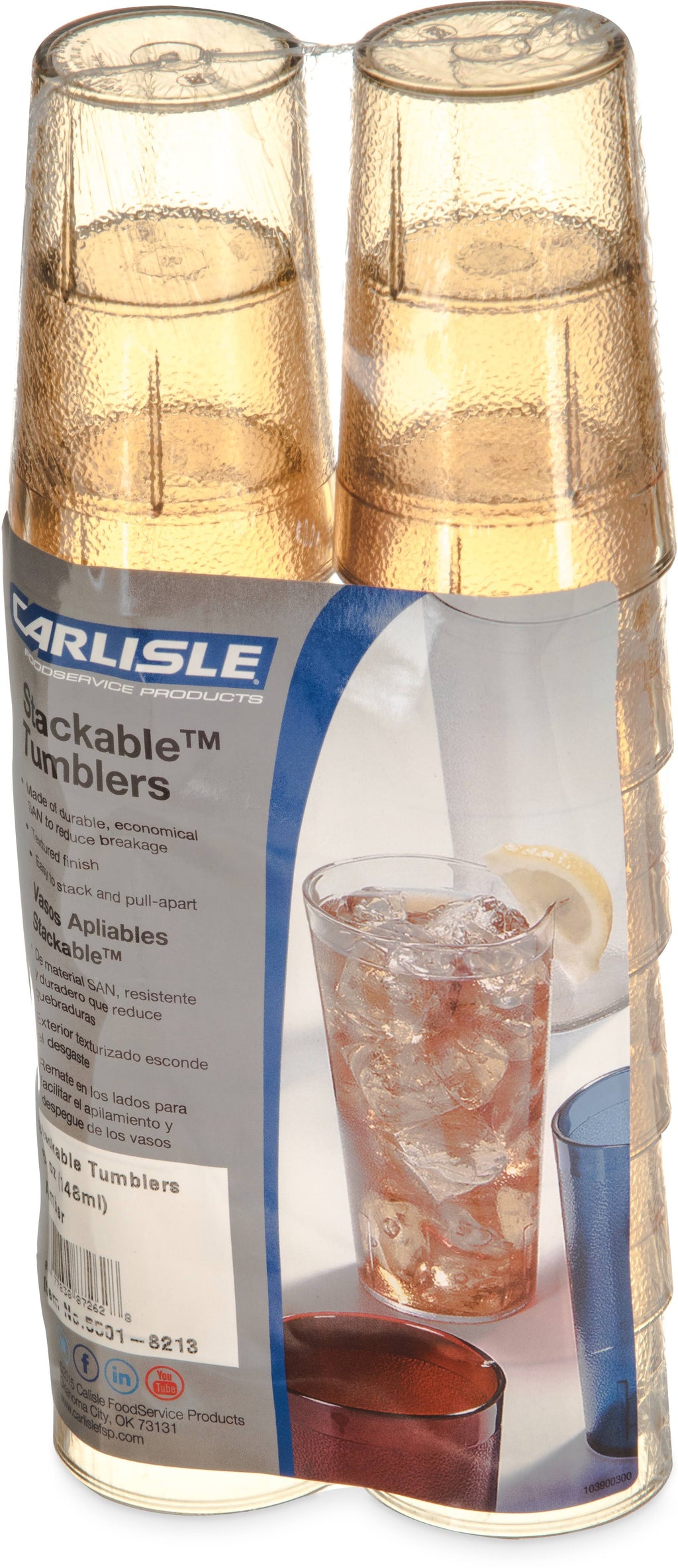 Stackable San Tumbler 5 oz (12/pk) - Amber X185
