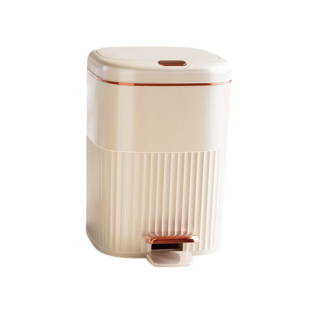 White Aureate 8L Step Trash Can T540885