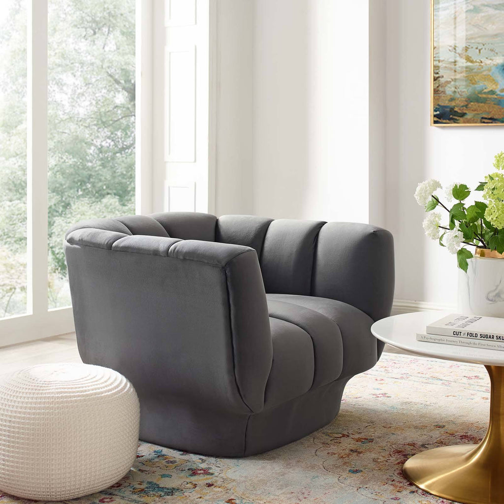 Green Performance Velvet Armchair S9454