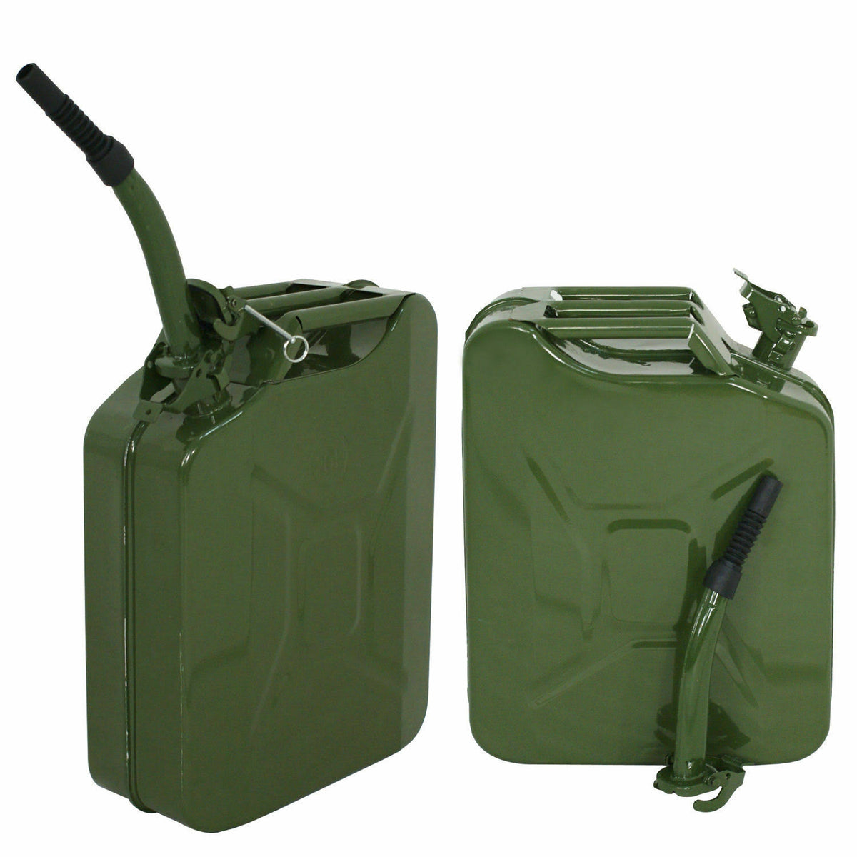 2pcs 5 Gallon 20L Gas Jerry Can Fuel Steel Tank Military Green X1351