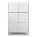 White 6-Door Metal Floor Cabinet E508