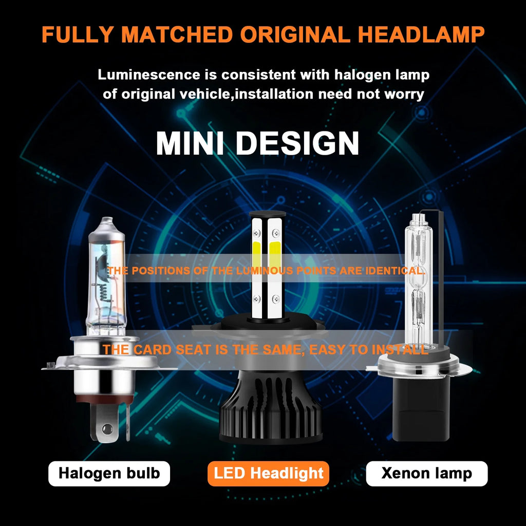 LED Headlight Bulbs 4pcs Z830