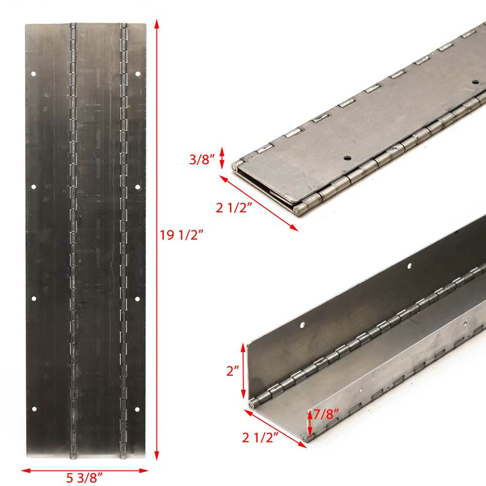 14 Gauge Aluminum Dual Piano Hinge 19 1/2 Inch M2840