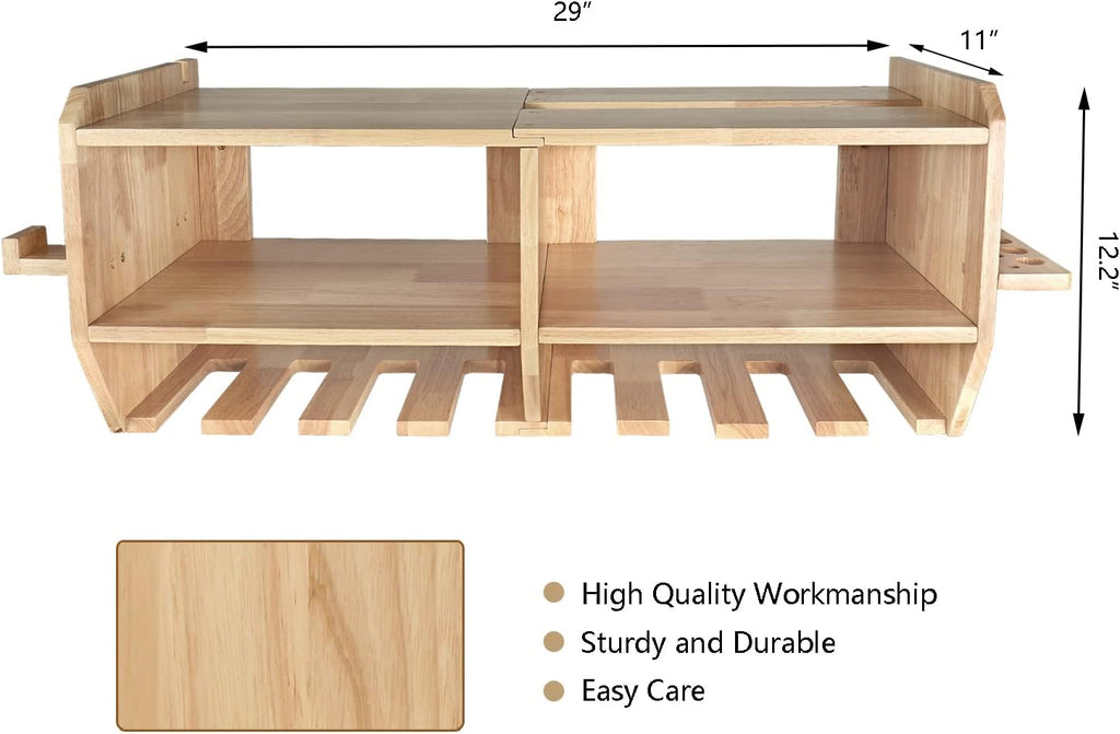 Large Power Tool Organizer with 6 Drill Slots, Wall Mount Garage Tool Organizer H379