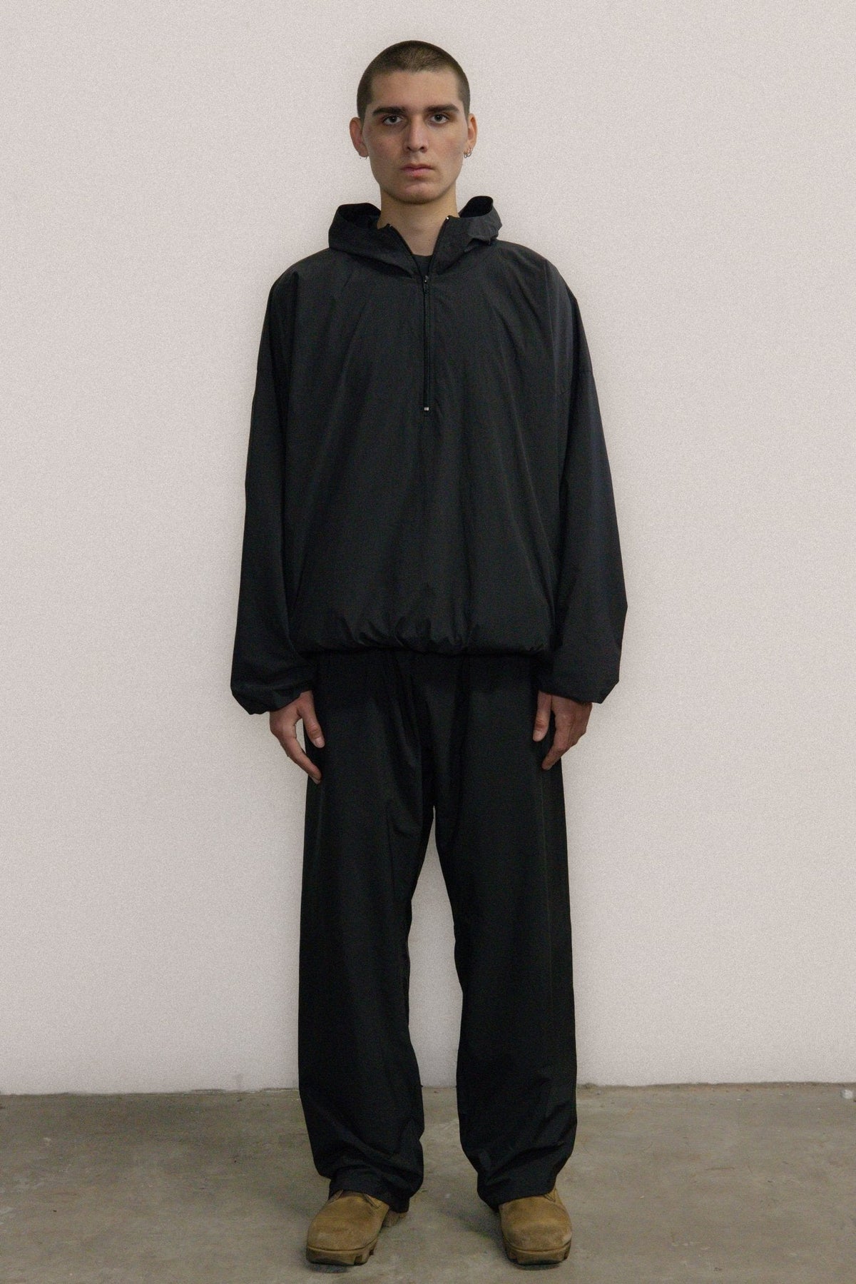 COTTON TOUCH NYLON QUARTER ZIP