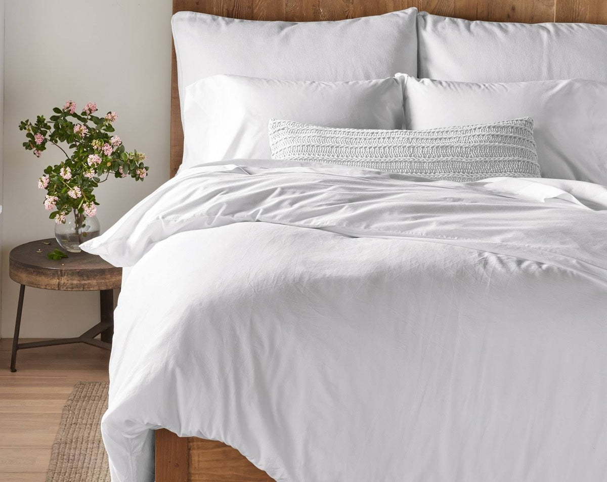 Alpine White Organic Sateen Fitted Sheet, Cal King U615
