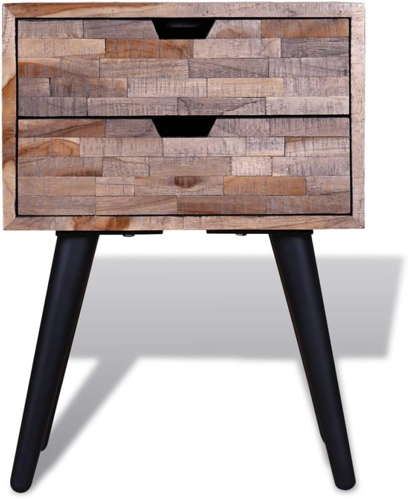 Side Cabinet with 2 Drawers Reclaimed Teak Wood F572706