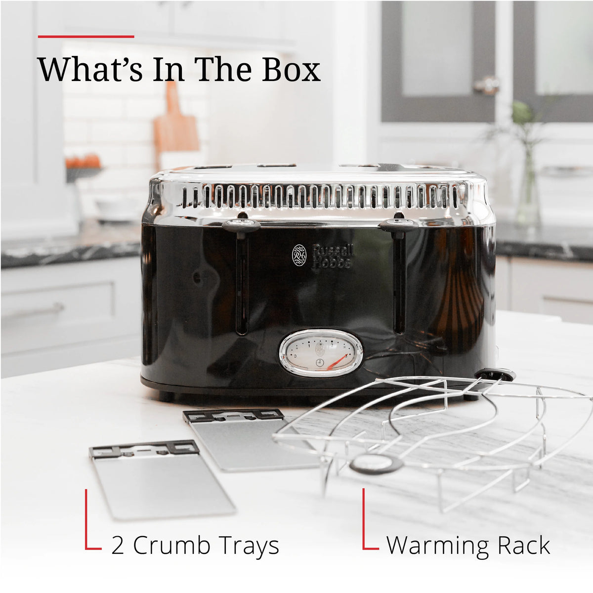 4-Slice Toaster, Black E353