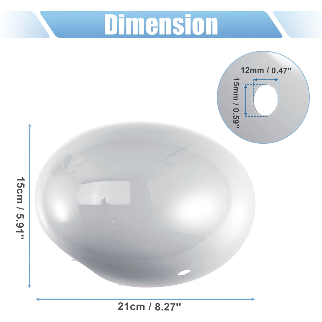 White Exterior Rear View Mirror Cover with Induction Hole J116355
