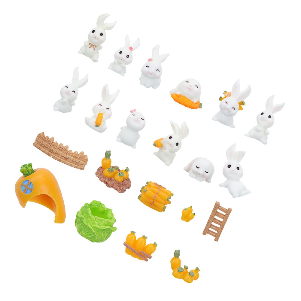 21 Pcs Terrarium Accessories Mini Figurines Forest Animal Figures Z66859