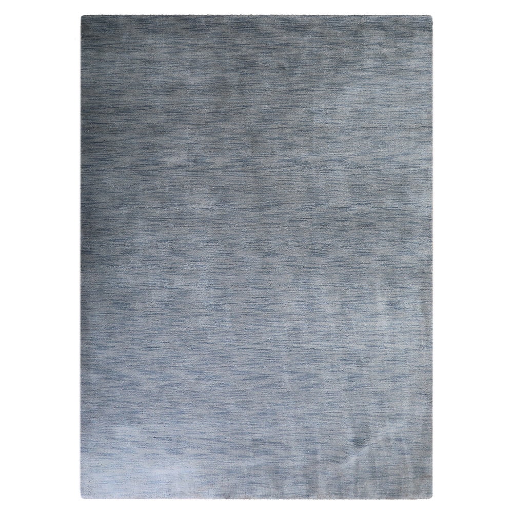Hand Knotted Wool Area Rug, 3'x5', Light Blue L461