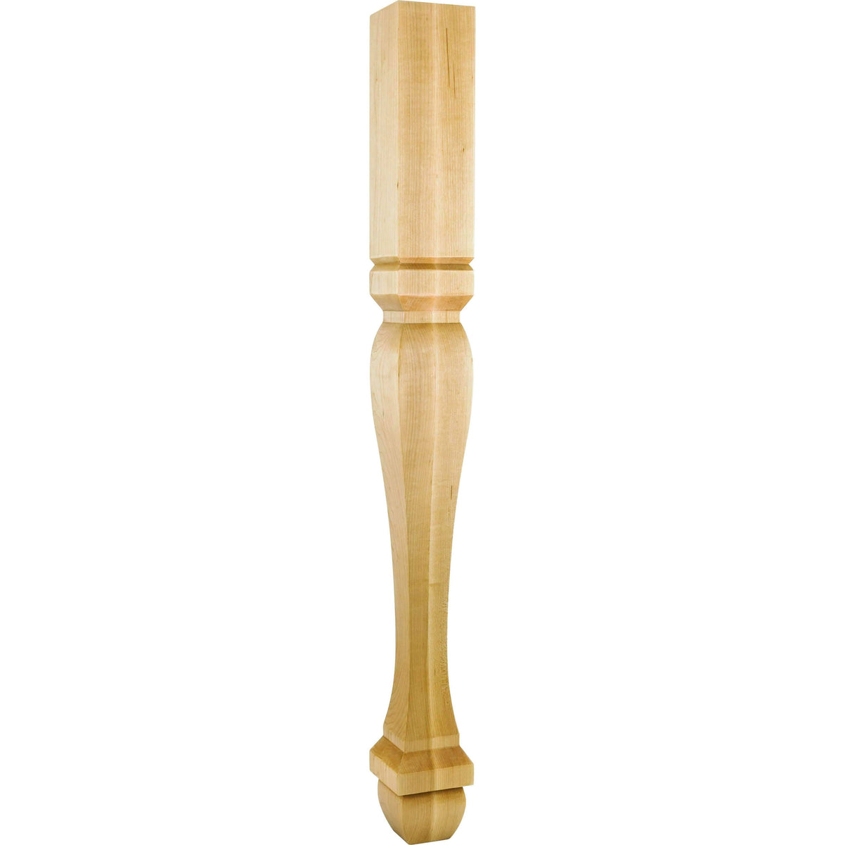 Footed Square Post - White Birch P493