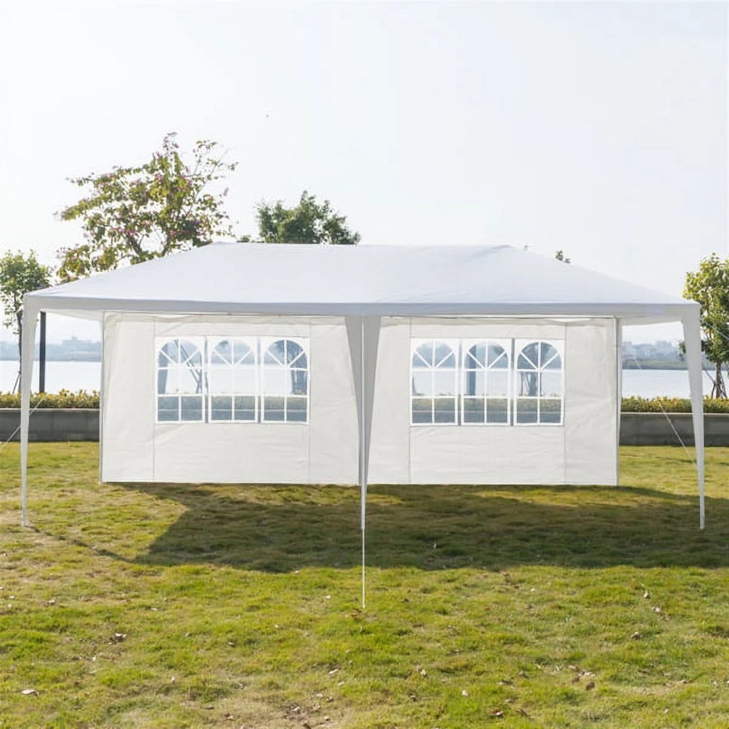 10x30ft White Canopy Tent with 7 Removable Sidewalls P445