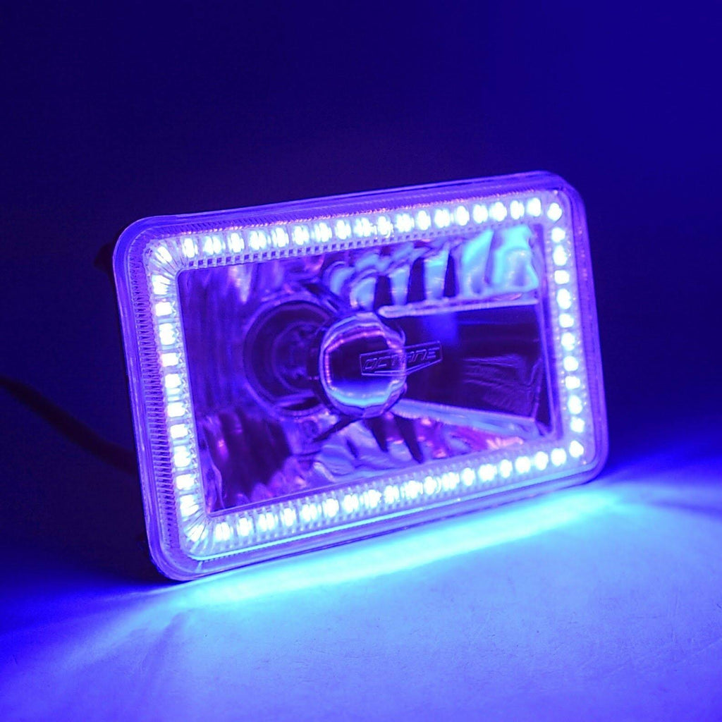 Purple SMD Halo Glass Headlight LED Light Bulb Pair H235