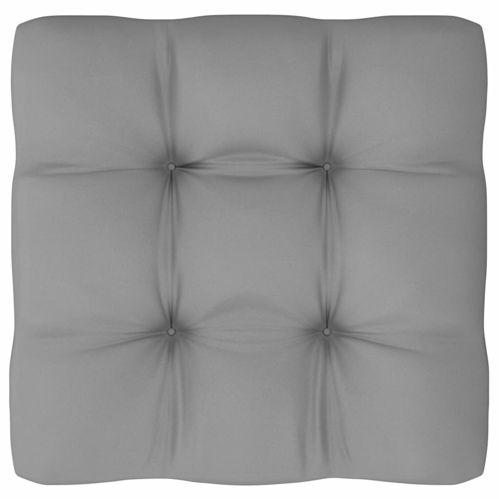 11 Piece Patio Lounge Set with Gray Cushion Pinewood Sectional Outdoor Furniture Set G412528