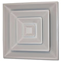 24-inch x 24-inch White Drop Ceiling Air Vent Register with 8-Inch Collar X867326
