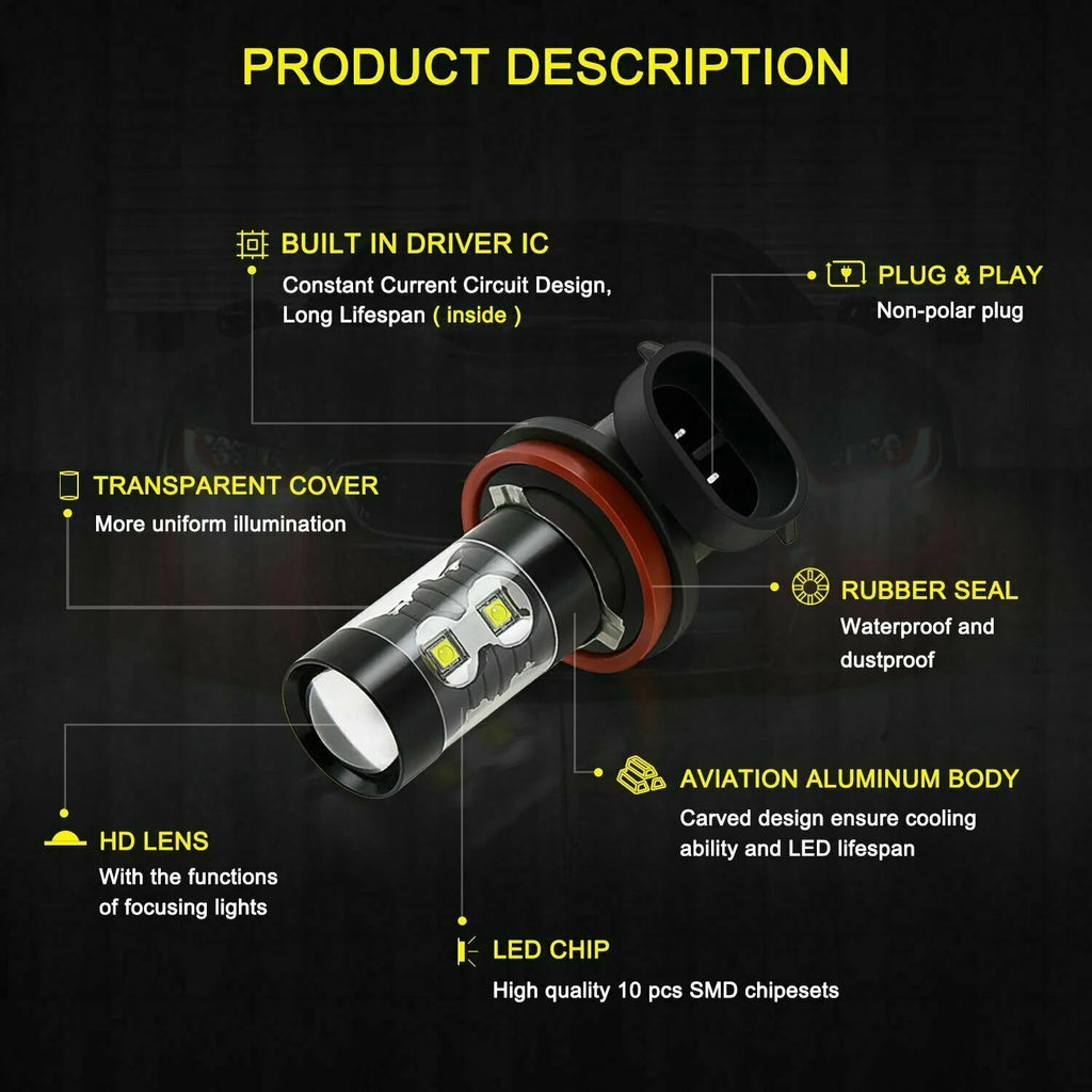 LED Headlight Bulbs 4pcs Z830