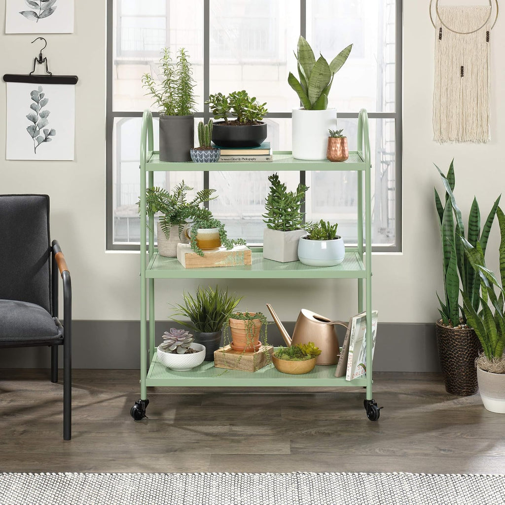 Green Café Library Cart H21654