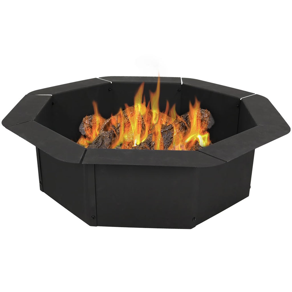 Octagon Heavy-Duty Steel Fire Pit Ring - 30" Inside Diameter O9156