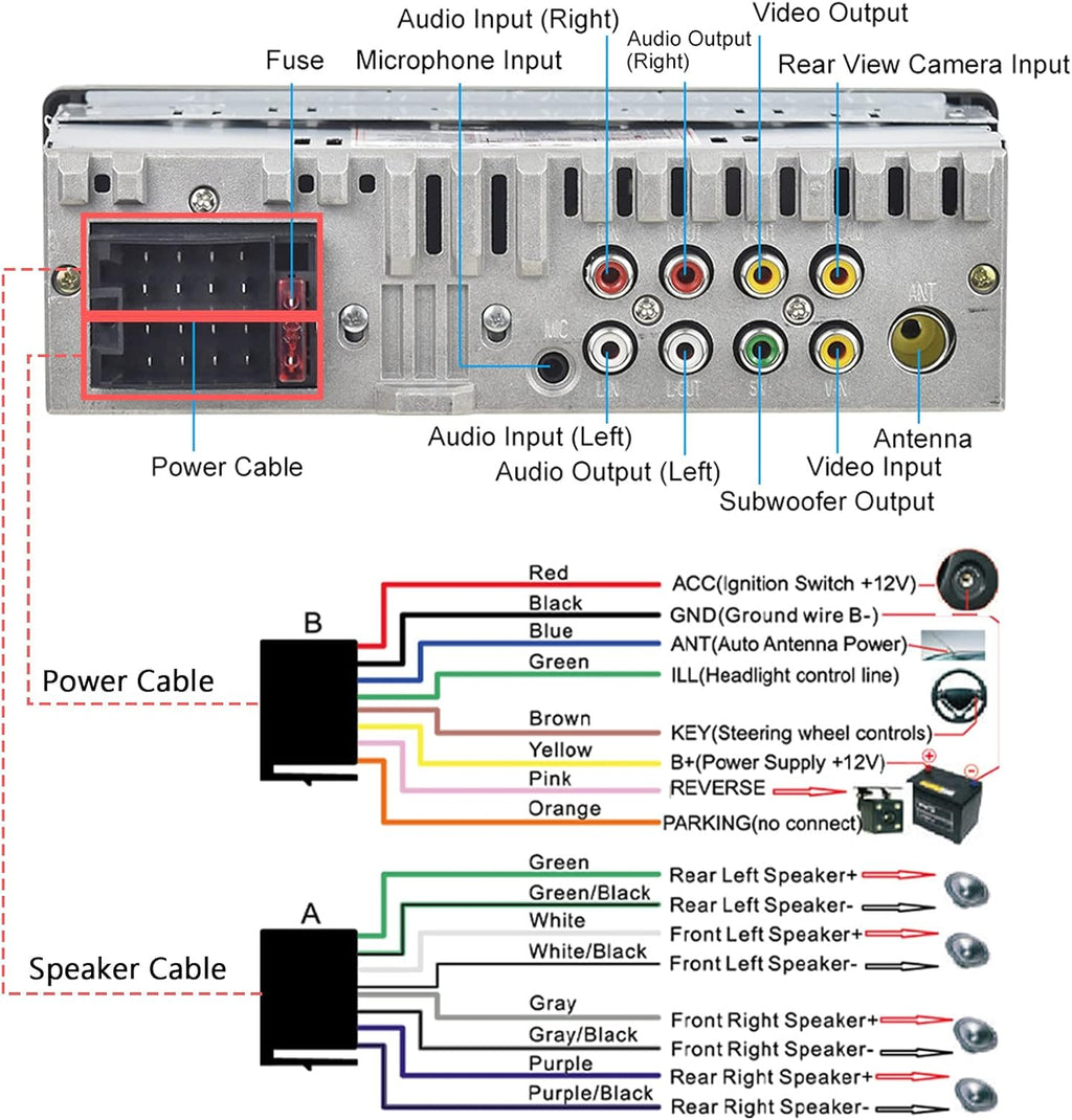 Single Din Car Stereo with Touchscreen Q390