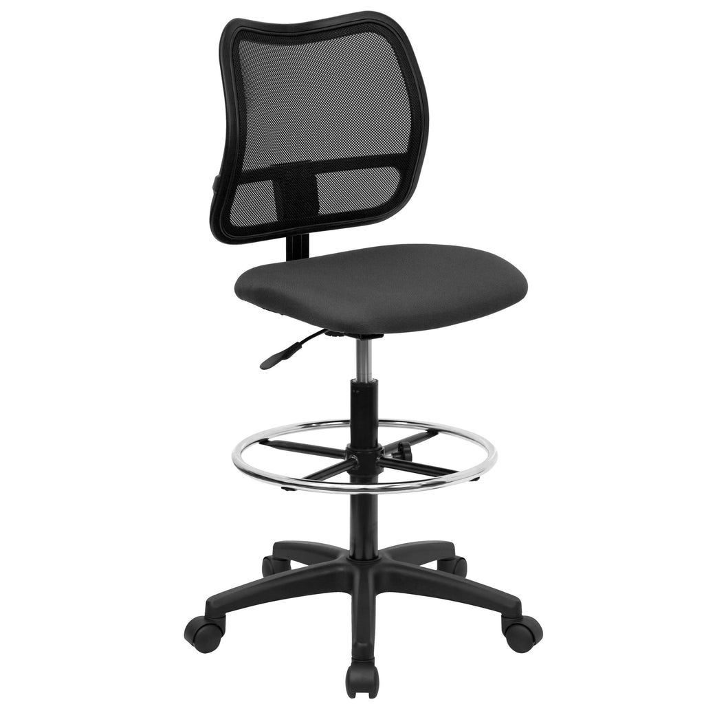 Gray Mesh Drafting Chair V969381