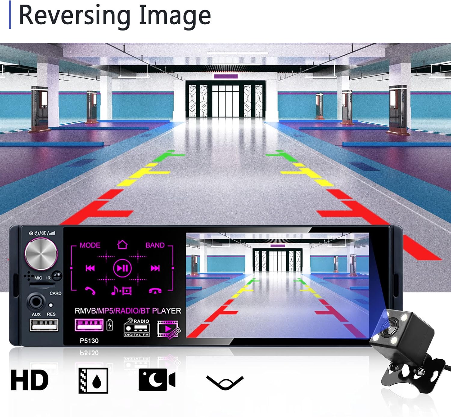 Single Din Car Stereo with Touchscreen Q390