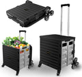 Folding Utility Cart with Wheels Black H825187