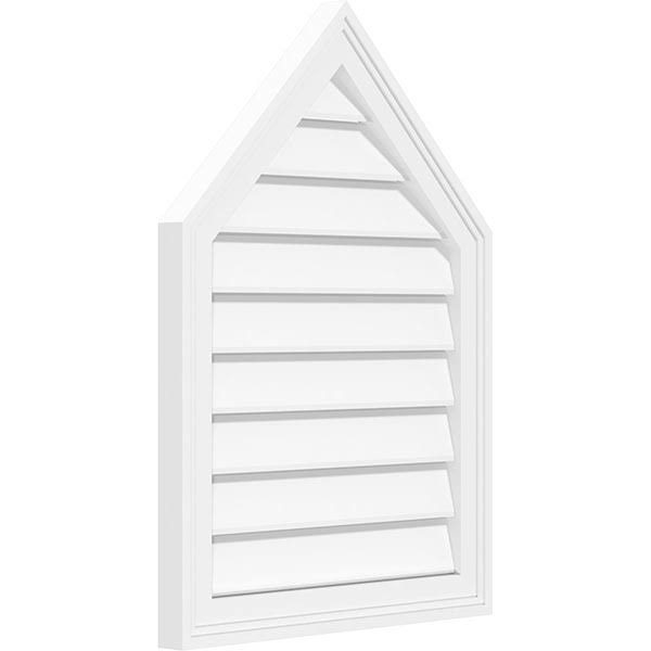 36x22W x 30x22H Peaked Top Surface Mount PVC Gable Vent G749