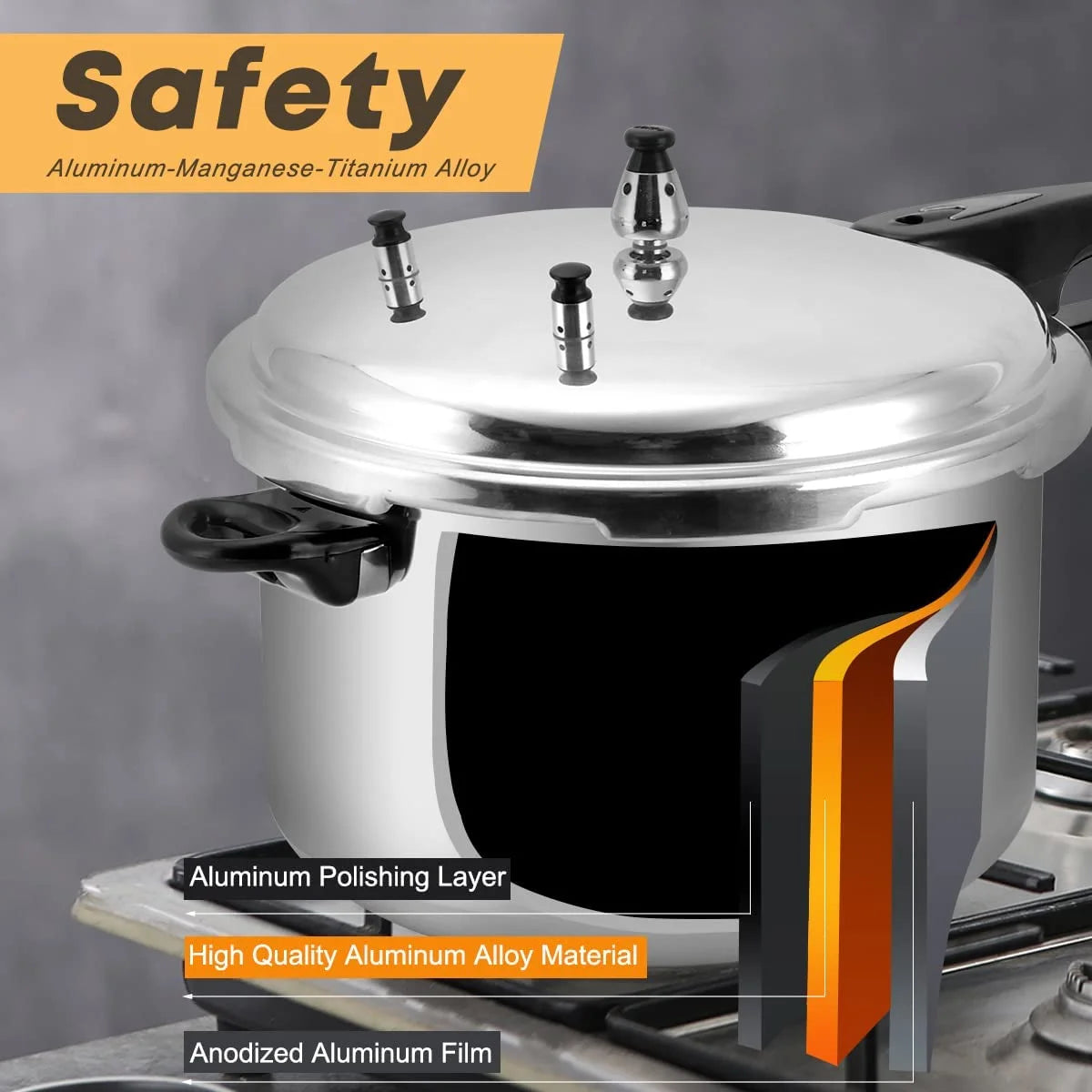 12 Quart Aluminum Pressure Cooker with Canning Rack B15707