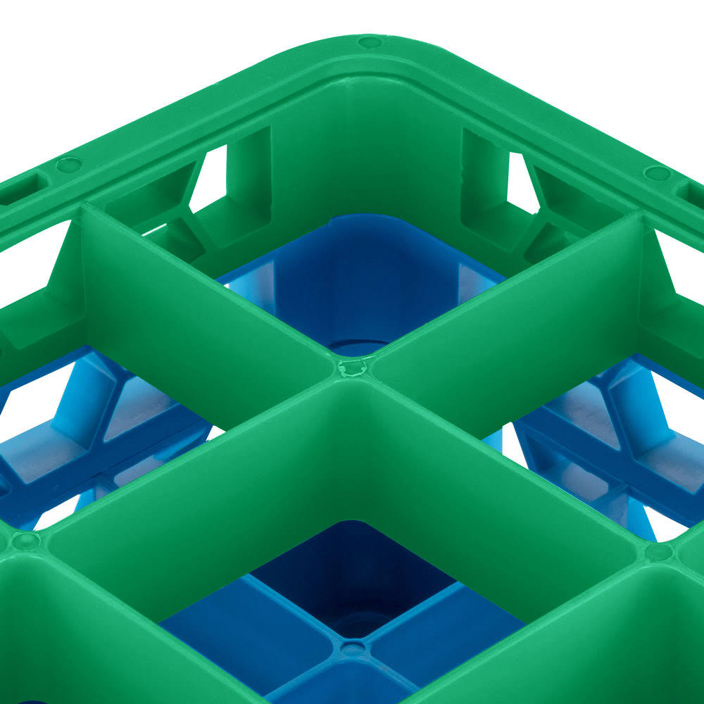 16 Compartment Green Glass Rack M38745