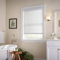 White Cordless Faux Wood Blind 33 in. W x 84 in. L R88424
