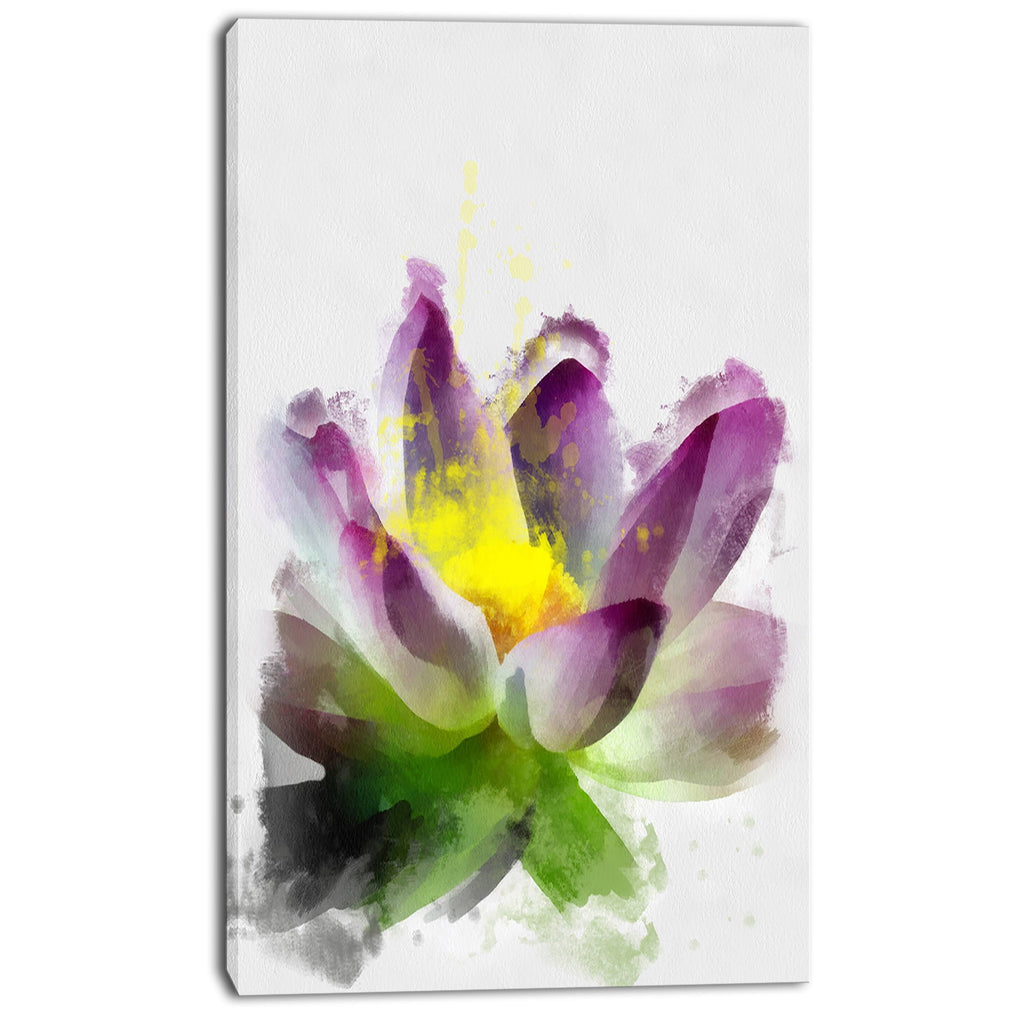 Purple Lotus Flower Canvas Art Print W3880