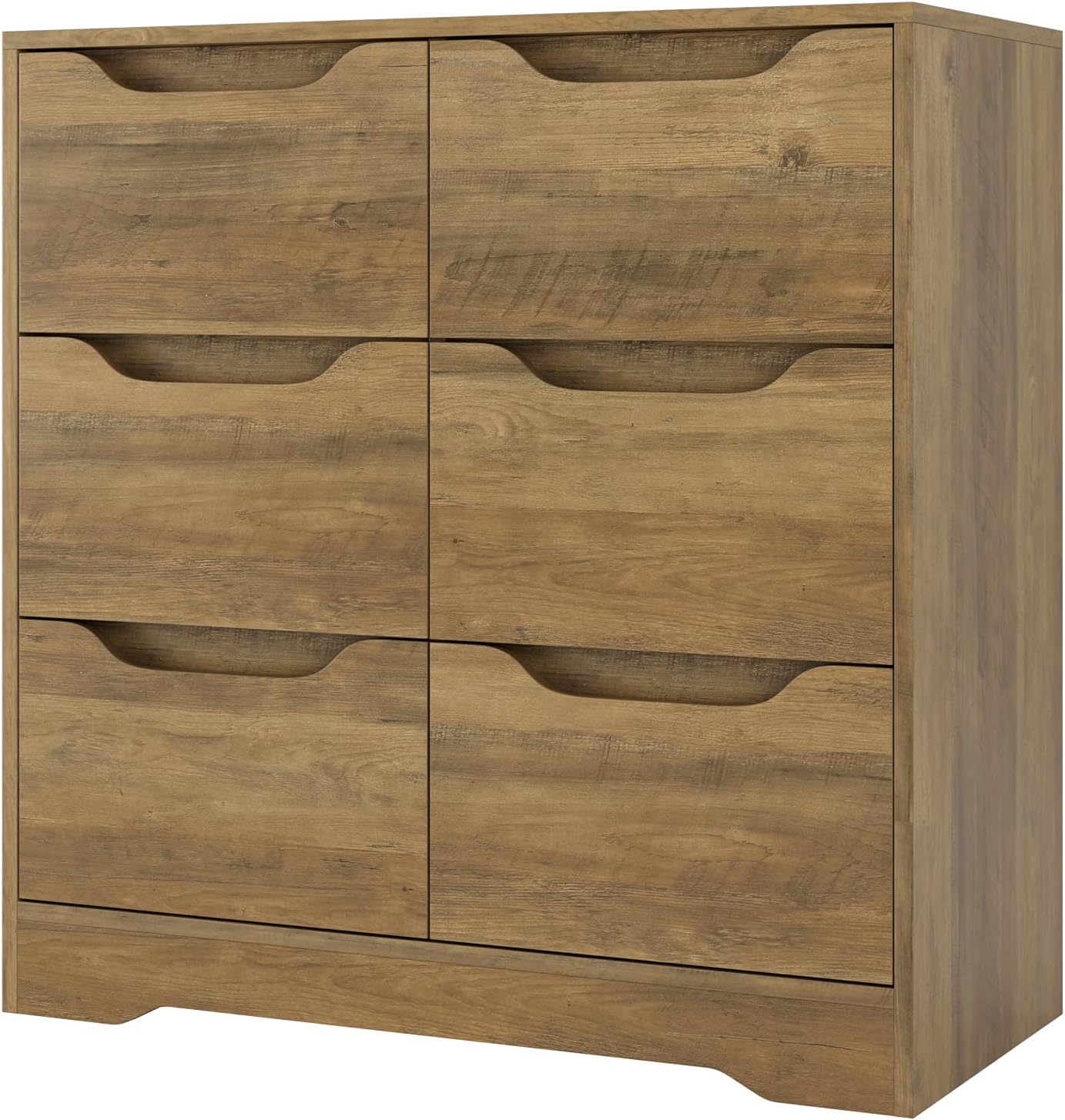 White 6 Drawer Wood Dresser U35652