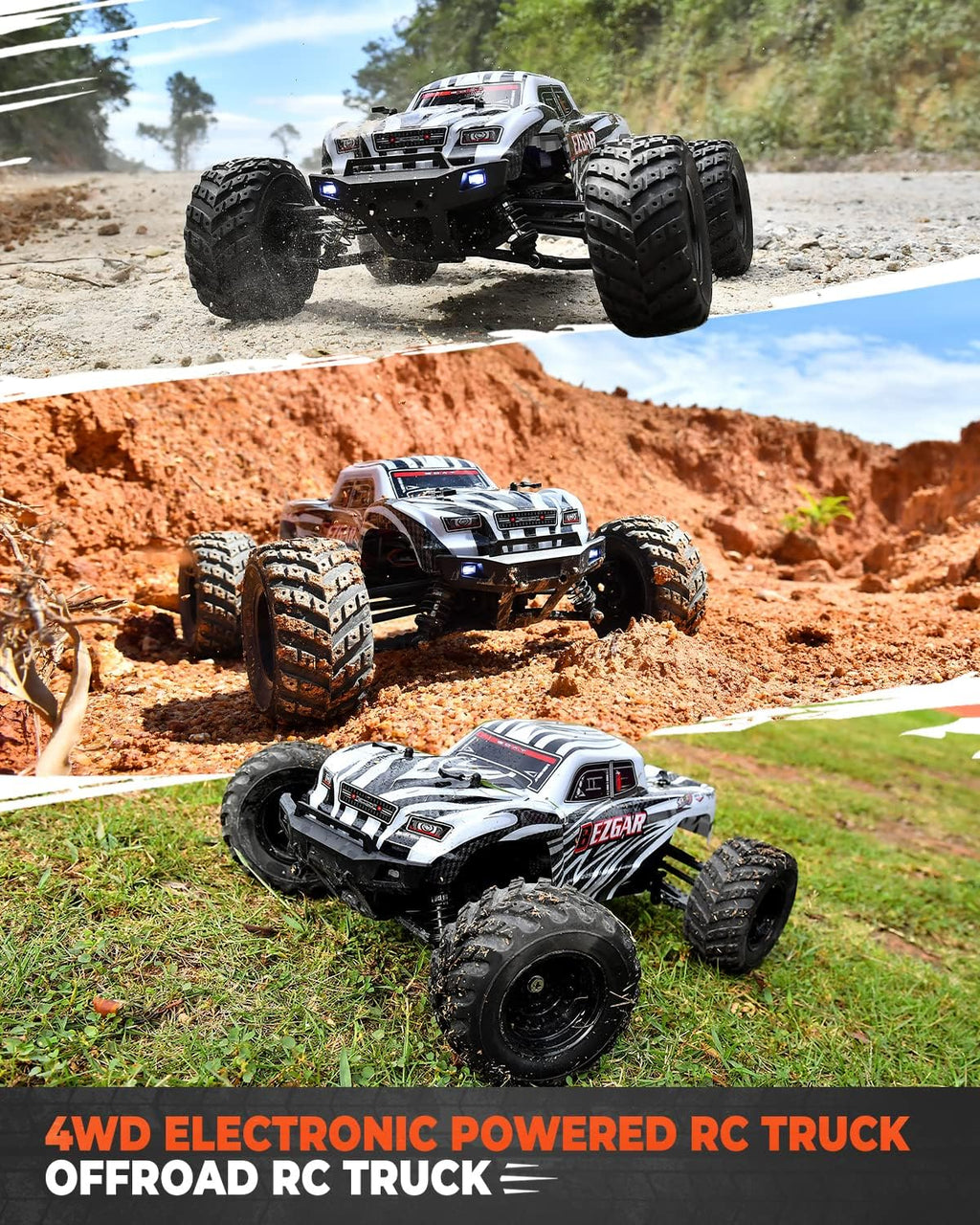 1:12 Scale 4x4 Remote Control Truck with 2 Rechargeable Batteries Z86232