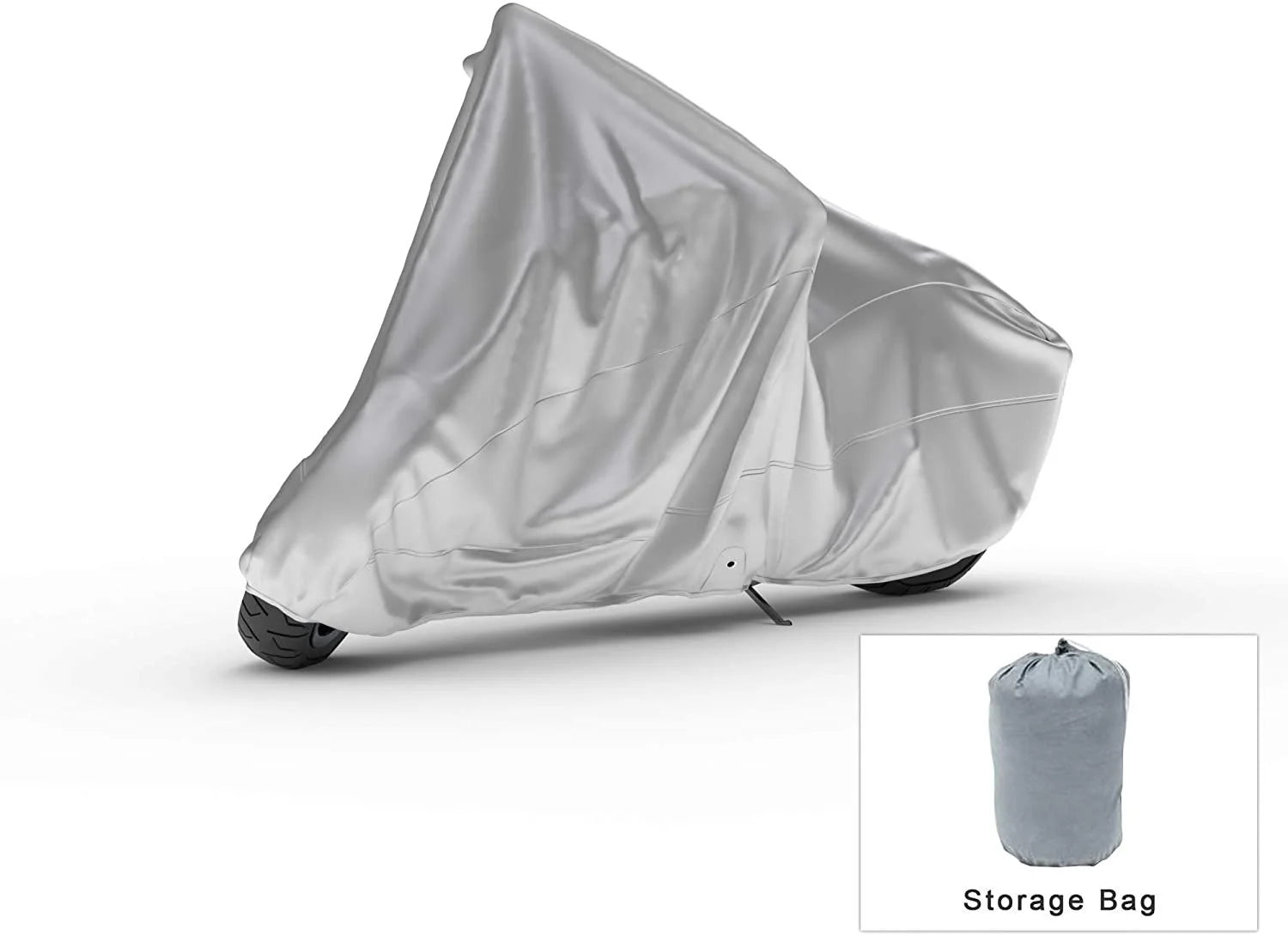 Motorcycle Cover with Reinforced Securing Straps and Storage Bag I57001