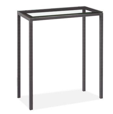 Clear Tempered Glass Bar Table with Steel Base K9687