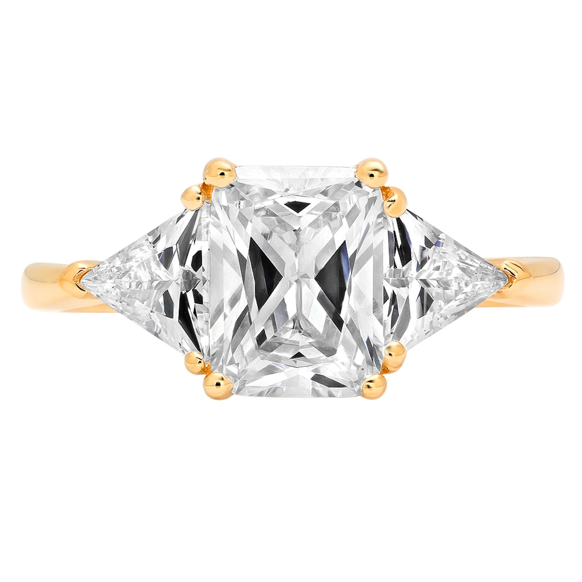 18K Yellow Gold Three-Stone Diamond Engagement Ring M74763