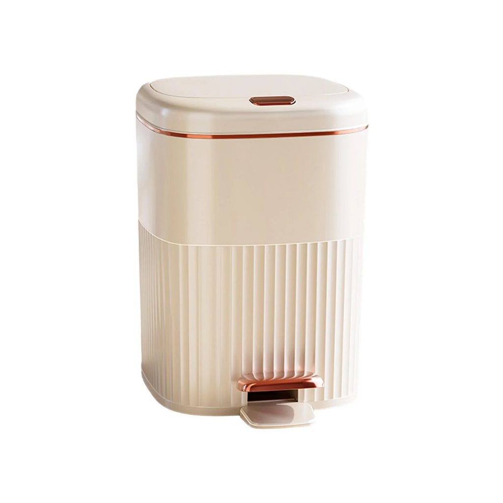 White Aureate 8L Step Trash Can T540885