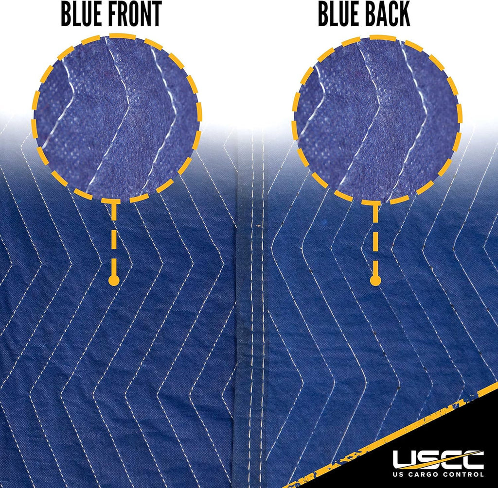 Blue Non-Woven Polyester Moving Blankets 12 Pack Z703