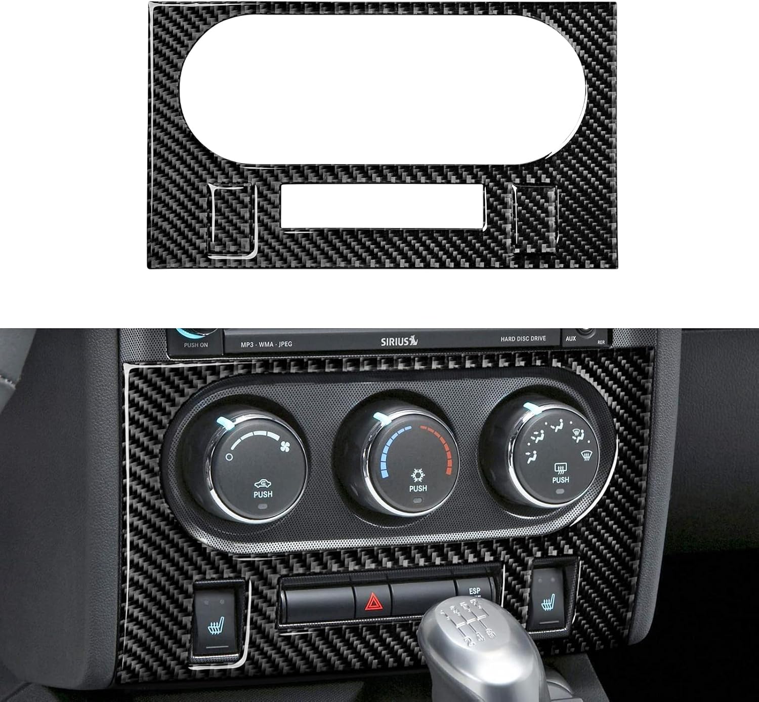 Carbon Fiber Headlight Switch Trim Sticker Decal V5894
