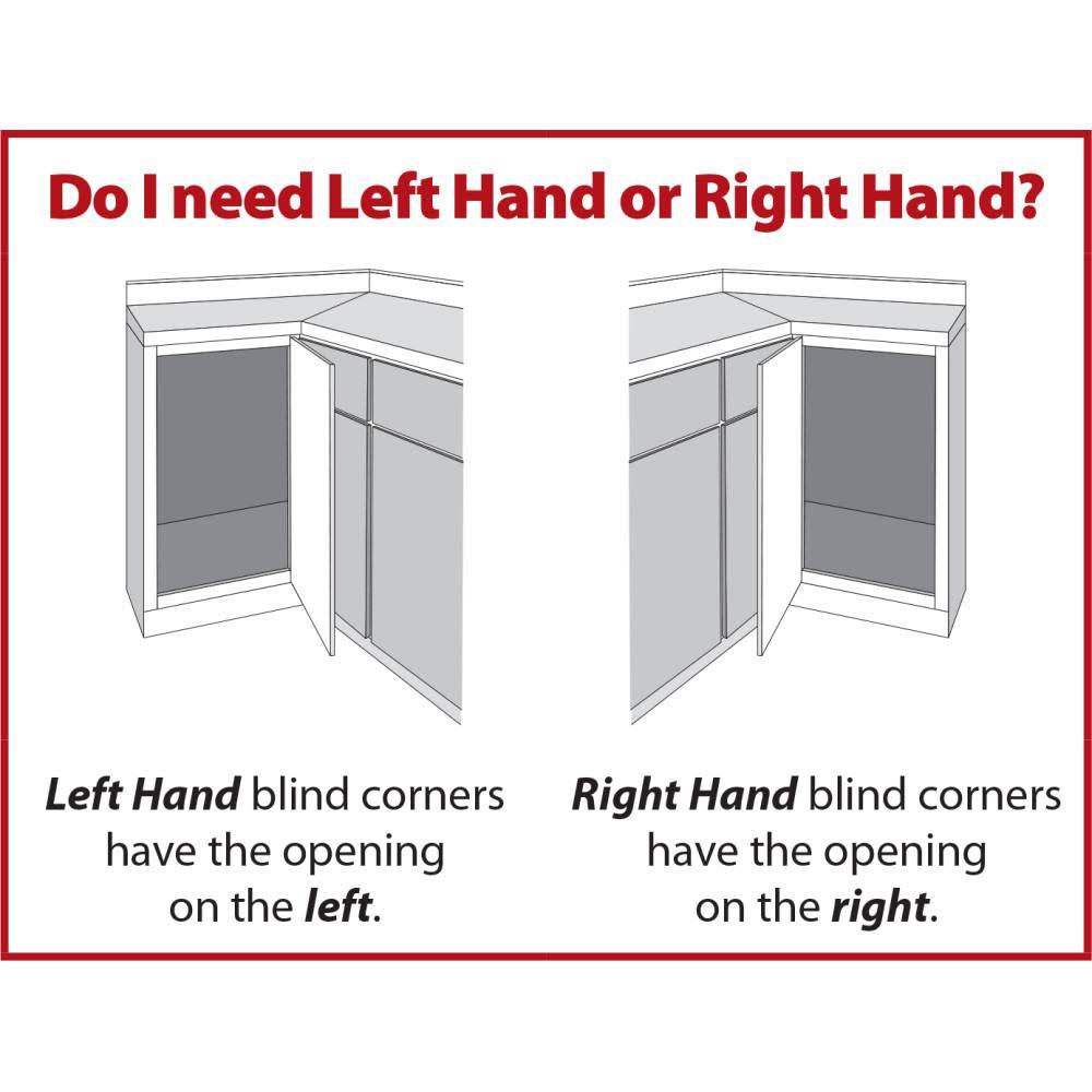 18 in. Blind Corner Swing Out Left Handed Unit V190