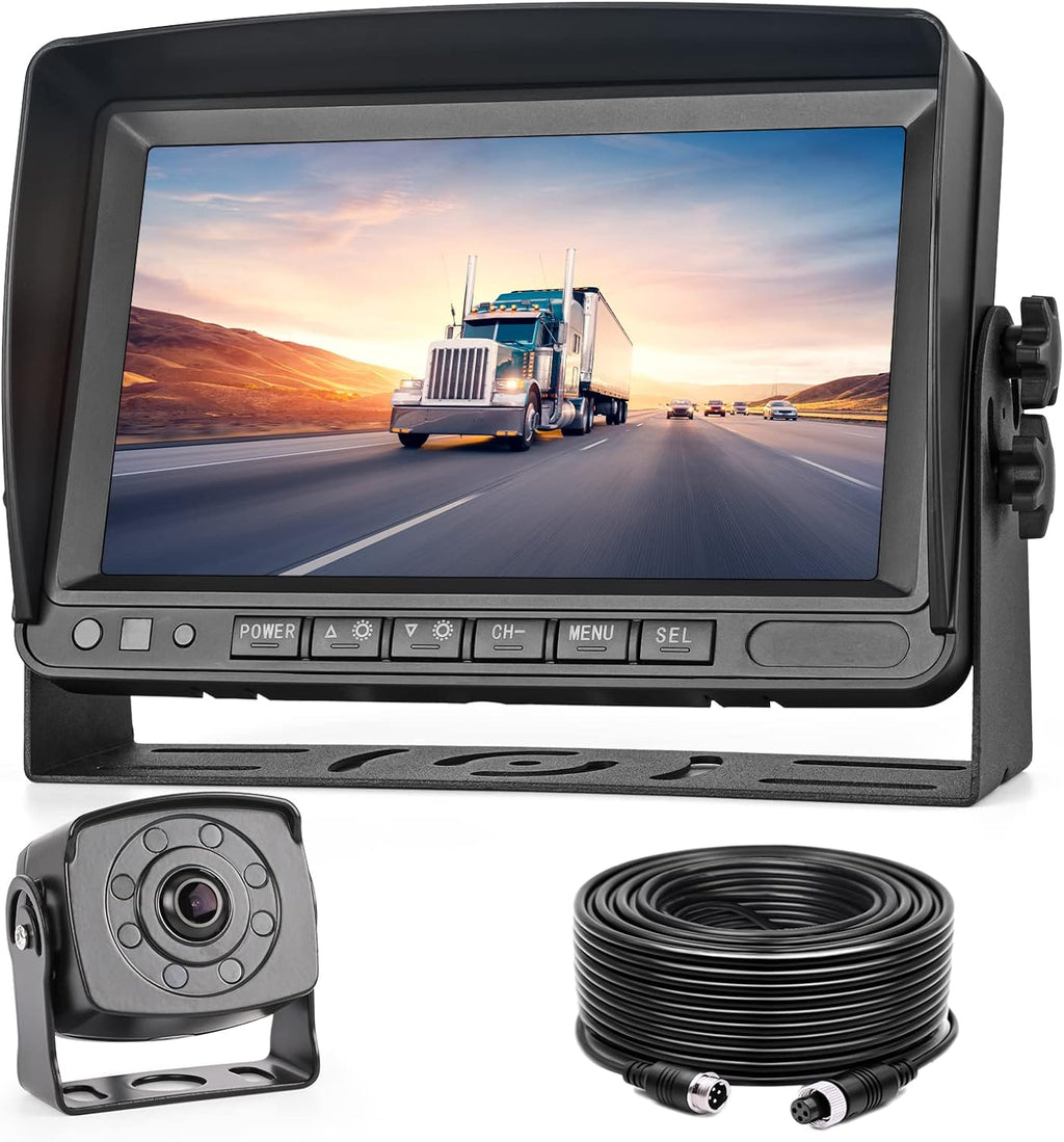 7 inch HD Backup Camera and Monitor System, IP68 Waterproof Rear View Camera Q529924