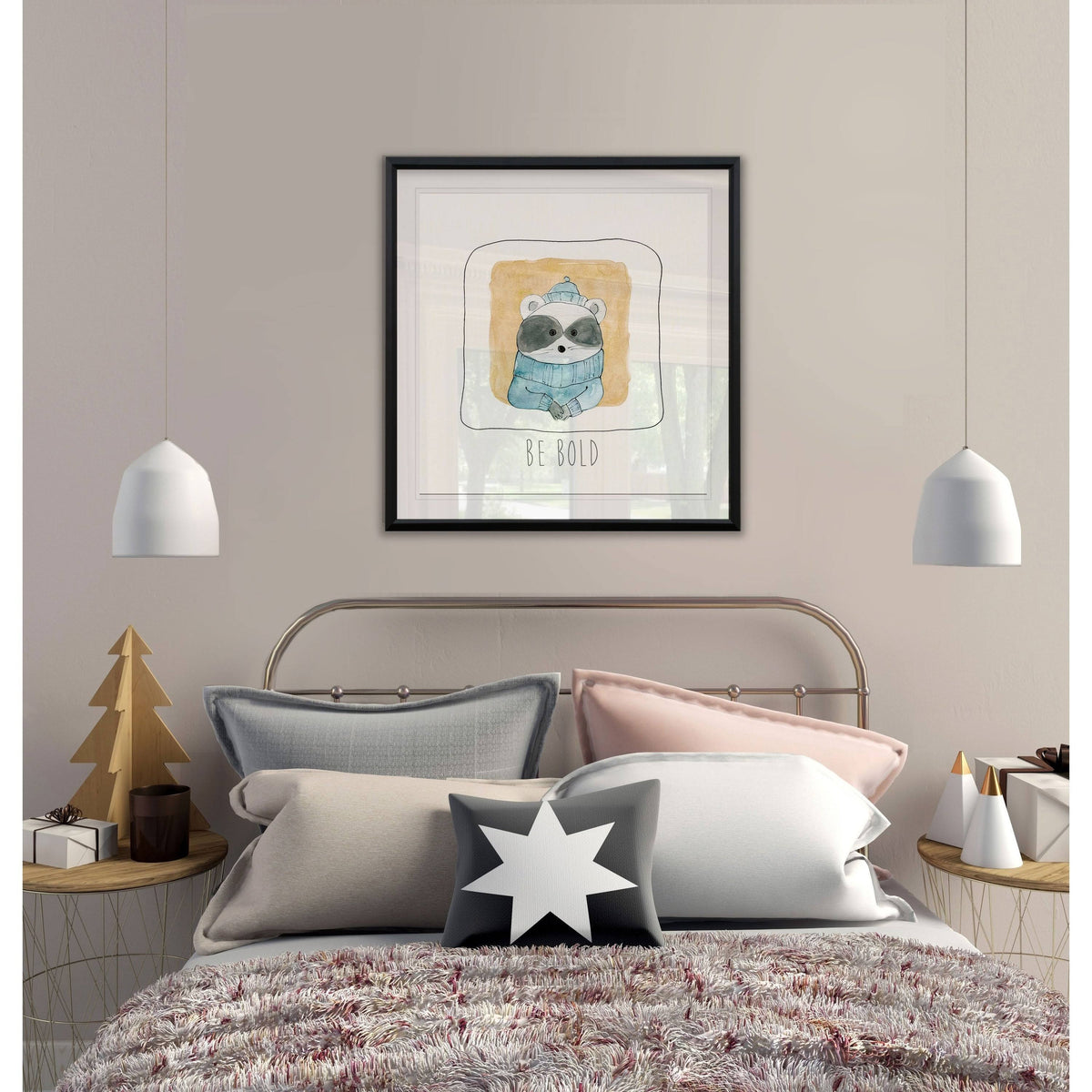 Framed Giclee Print 22X22 D166