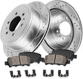 REAR 348mm D/S 6 Lug Rotors + Ceramic Brake Pads + Hardware T98330