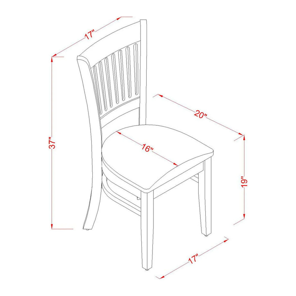 5-piece Wood Dining Set in Black X3612