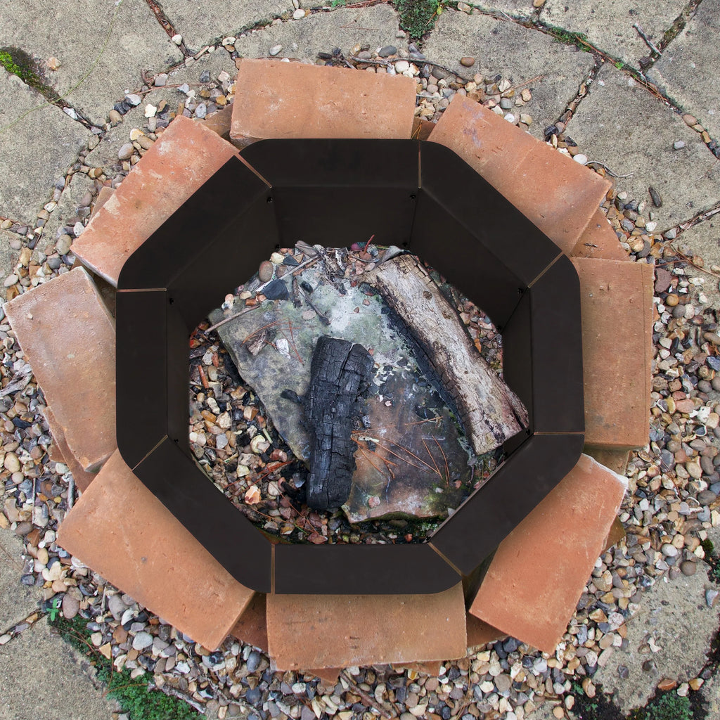 Octagon Heavy-Duty Steel Fire Pit Ring - 30" Inside Diameter O9156