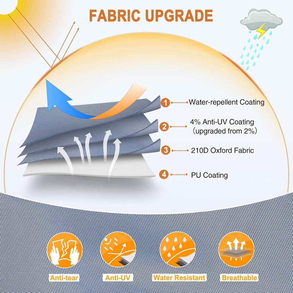 Waterproof 210D Travel Trailer RV Cover Windproof Breathable for 26'1"-28'6" with 4 Gutter Spout Covers Tongue Jack Cover Extra 2 Windproof Straps A2334