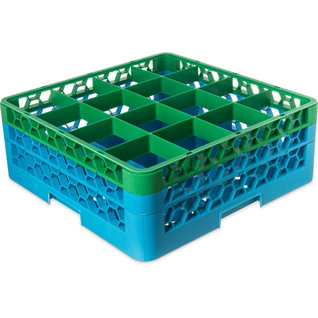 16 Compartment Green Glass Rack M38745