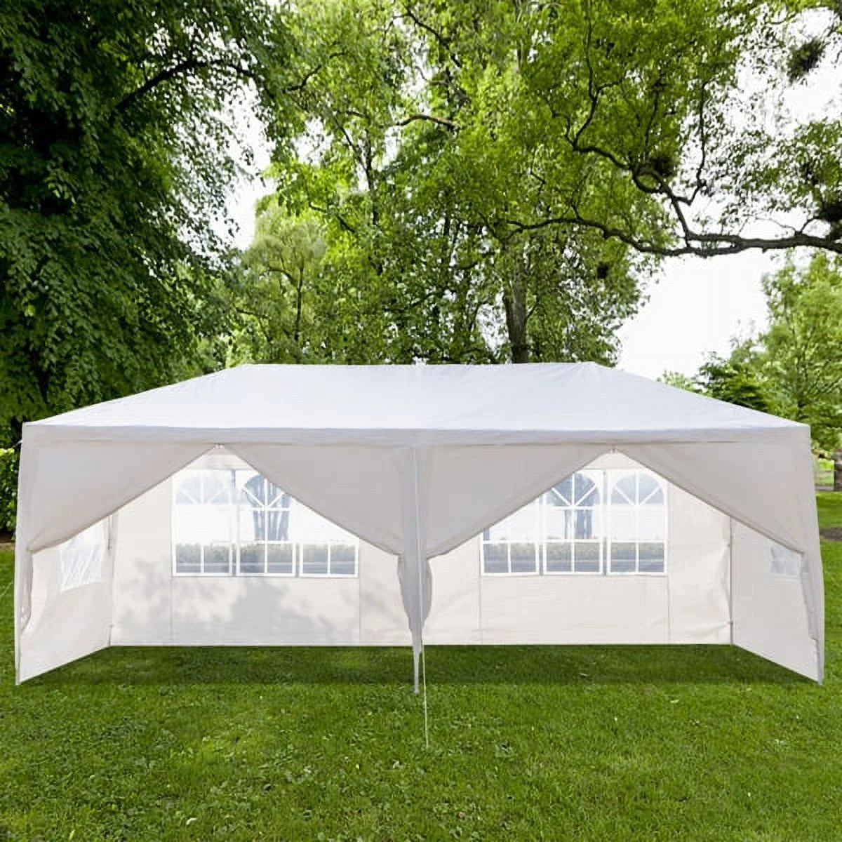 10x30ft White Canopy Tent with 7 Removable Sidewalls P445