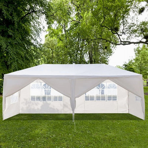 10x30ft White Canopy Tent with 7 Removable Sidewalls P445
